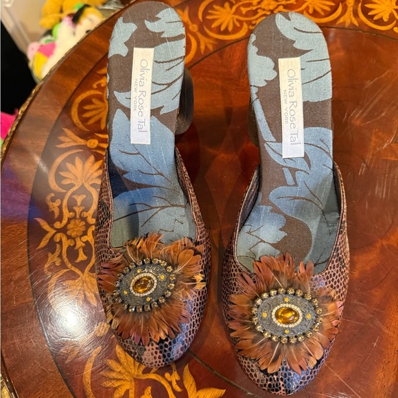 Olivia Rose Tal snakeskin sling back heels size 9 - Picture 9 of 9